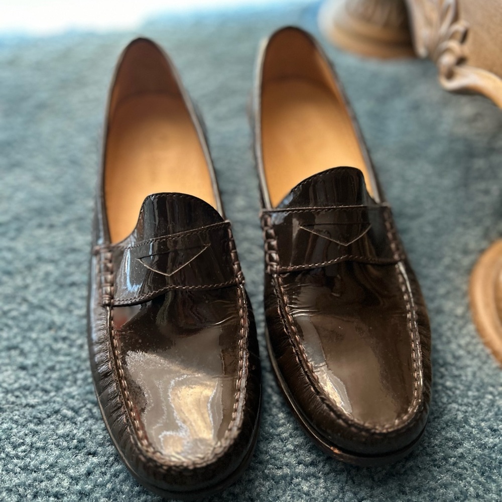 Cole Haan Brown Patent Leather Loafers